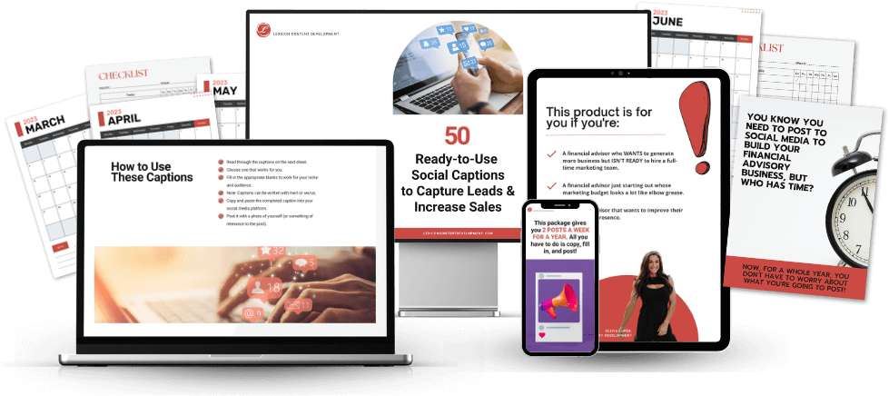 Image showing social media templates for financial advisors